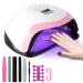Joyboy nail dryer 168W UV LED lamp for nails Professional nail lamp with 10/30/60/99S Timer LCD display and smart sensor for finger/toenail and for all gel nail polish gel nails