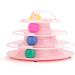 Suhaco 4 Level Roller Cat Toy with Colorful Moving Balls | Interactive Teaser Kitten Toy | Pink - Buy Online on SooperMarket.com
