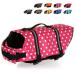 HAOCOO Dog Life Jacket Vest Saver Safety Swimsuit Preserver with Reflective Stripes/Adjustable Belt DogsPink Polka Dot,XL X-Large Pink Polka Dot