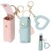 Buy 2PCS Lipstick Case with Heart Mirror | Portable Lip Balm Holder & Keyring Pouch for Women - Perfect Gift - Buy Online on SooperMarket.com