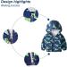JinBei Toddler Kids Waterproof Dinosaur Jacket | Boys Windbreaker Coat | Hooded Zip Raincoat for Baby | Lightweight Sunscreen Outwear | 1-7 Years - Buy Online on SooperMarket.com