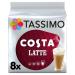 Tassimo Costa Latte Coffee Pods 1x 8