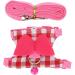 Small Pet Vest Chest Strap Pet Walking Harness and Leash Set Rabbit Squirrel Ferret Hamster Pink Vest Harness(S) - Buy Online on SooperMarket.com
