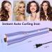 Automatic Curling Iron - Fast Heating Wand with 4 Temp Settings up to 430? & Timer - Dual Voltage, Anti-Scald, Auto Shut-Off - Purple - Buy Online on SooperMarket.com
