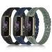 3 Pack Slim Sport Bands Compatible with Fitbit Luxe Band for Women Soft Silicone Lace Thin Hollow-Out Replacement Wristbands Breathable Bands for Fitbit Luxe Fitness Smart Watch Suits for 5.6"-7.1" Wrists E-Black/Deep Blue/Green