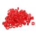 Beavorty 300 Pcs Pigeon Anklet Where Labels Bird Opening Feet Opening Pigeon Ring Plastic Clip Baby Poultry 1.3X1.3CMx3pcs Redx3pcs