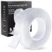 Nano Double Sided Poster tape Heavy Duty Multipurpose  Hanging Adhesive strips Strong Sticky Mounting tape Picture Gel tape (Transparent  9.84FT) 9.84FT Transparent