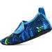 Centipede Demon Kids Water Shoes | Quick Dry Aqua Socks for Beach & Swim | Dark & Light Blue | Size 1-2 Little Kid - Buy Online on SooperMarket.com