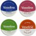 Vaseline Lip Balm - Petroleum Jelly - Lip Therapy - Original Coco Butter Alo VeraAnd Rosy 20g Tin - Soothes Dry Lips - Pack Of 4 - Buy Online on SooperMarket.com