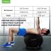 Trideer Ball Chair 65cm with Base & Bands | Exercise & Stability Ball for Home Gym | Balance & Abs Workout | Relieve Back Pain | Black - Buy Online on SooperMarket.com