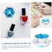 Gogogmee Clear Nail Polish 1pc Nail Art Crystal Cup Nail Glassware Tools Octagon Cup for Nail Art Pen Holder Care 7.5x6cm Blue - Buy Online on SooperMarket.com