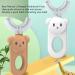 Kids U-Shaped Toothbrush - Cartoon Bear Shape - Food Grade Soft Silicone Brush Head 360 Oral Teeth Cleaning Design for Toddlers and Children White - Buy Online on SooperMarket.com