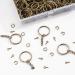 100Pcs 1 Inch Antique Bronze Keychain Rings with Jump Rings and Screw Eye Pins - Bulk Craft Supplies - Buy Online on SooperMarket.com