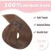 Vlasy Copper Brown Clip in Hair Extensions 14 Inch - Seamless Natural Human Hair Weft Extensions for Women - Buy Online on SooperMarket.com