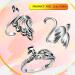 Adjustable Knitting Loop Ring Set - 6 Pieces | Braided Yarn Guide Finger Holder | Open Finger Ring for Knitting | 3 Styles (Silver) - Buy Online on SooperMarket.com