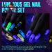 TOMICCA Glow in the Dark Gel Nail Polish Set - Halloween Luminous Fluorescent UV Gel Polish Kit - Pink & White Colors for Nail Art - Buy Online on SooperMarket.com