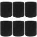 H&S Absorbent Wrist Sweatbands for Athletic Men and Women - 6 Pcs Tennis Wrist Sweat Bands for Gym & Running - Black Moisture-Wicking Wristbands for Exercise