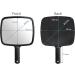 TRIXES Handheld Salon Hairdresser Mirror - Wide Angle 20x17.5cm - Black - Buy Online on SooperMarket.com