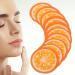 10 Pieces Orange Pattern Face Mask Paper | DIY Cotton Facial Mask Leaves for Spa Skin Care | Moist Compress - Buy Online on SooperMarket.com