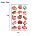 141Pcs TopFunny Glitter Temporary Tattoos for Girls - Ice Cream & Cookie Designs | Cute Waterproof Stickers for Birthday Parties - 10 Sheets - Buy Online on SooperMarket.com