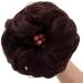 JJstar 2PCS Messy Bun Curly Fake Hair Donut Tousled Updo Synthetic Fiber Scrunchies (Black Cherry) - Buy Online on SooperMarket.com