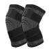 Knee support 2 pieces of sports kneeze with adjustable strap men women's knee sleep for knee pain meniscus tear arthritis tendonal inflammation running climbing weight (black m) black M