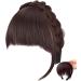 Fluffy Fake Hair Band Bangs Braid Headband Wig Bangs Headband with Bangs Fluffy Front Fake Bangs Non slip Headband Hair Extensions for Women Girls - Dark Brown - Buy Online on SooperMarket.com