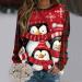 Women's Christmas Snowman & Penguin Sweatshirt - Cozy O-Neck Raglan Top for Winter Holidays - Buy Online on SooperMarket.com