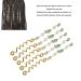 Exquisite Green Hair Dreadlock Jewelry - Large Alloy Braiding Rings (5 Pieces) for Parties | Fast International Shipping - Buy Online on SooperMarket.com
