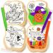 Halloween Cookies Decorating Kit Coloring Gift For Kids Food | 4 Jumbo Cookies + 3 Edible Markers | Individually Wrapped | Activities Pumpkin Witch Ghost Holiday Fall