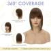 TESS Human Hair Toppers with Fringe Pony Clip in Hair Toppers for Thinning Hair Women Real Hair Mono Base Toupee Hair Topper for Women Human Hair 14 Inch #04 Medium Brown 14 Inch Medium Brown - Buy Online on SooperMarket.com