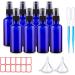 8 * 50ml spray bottle Small spray bottle glass blue spray bottle glass 50ml for portable cosmetics atomizer bottle make-up water travel fluid (blue) 8 * 50ml blue spray bottle