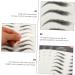 HAPINARY 4 Sheets Waterproof Eyebrow Stickers Brow False Eyebrows Cosmetics Eyebrow Transfer Stickers Artificial Eyebrow Eyebrow Tool Makeup Brow Sticker 21x14.8cm Black - Buy Online on SooperMarket.com