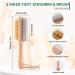 LAYUKI Body Brush & 2-Sided Foot File Scrubber Set - Exfoliating Skin, Cellulite Treatment, Bath & Shower Essentials - Buy Online on SooperMarket.com