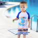 Buy AMZTM Baby Boys UV Protection Dinosaur Swim Set | White Swim Shorts & Swimwear for Kids - International Shipping Available - Buy Online on SooperMarket.com