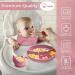 Silicone Baby Weaning Set - Divided Suction Plate, Bowl, and Sippy Cup - Pink - Buy Online on SooperMarket.com