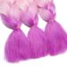 Tess Braids Extensions Ombre 60 cm - 3 Pack Jumbo Kanecalon Hair for Box Braids - Black/Purple Ombre - 100g per Bundle - Buy Online on SooperMarket.com