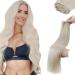 LAAVOO REAL HAIR TRASEN FROM WEFT HAIR Extensions Real Hair Blond 100g Remy Hair Tresses Real Hair Extensions Bundle Platinblond 40cm #60 40cm 1.21 #60