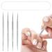 4pcs Nail Art Paint Dot Tool Set Dotting Painting Pen Polish Carving Tackle Manicure Drawing Kit for Salon Home Nail Art Professional Enthusiast(Silver Size:12.5cm)