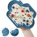 Ohmo Lick Mat for Dogs & Cats - 2 PCs Cute Cactus Design | Leak Mat for Puppy Fear Relief & Slow Feeding | Food-Grade Silicone (Dark Blue) - Buy Online on SooperMarket.com