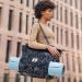 WLLWOO Yoga Bag for Women | Canvas Tote Mat Carrier for Pilates | Travel Beach Workout Leaf Design - Buy Online on SooperMarket.com