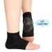 Soft Gel Heel Socks for Dry Hard Cracked Skin - Moisturizing Day/Night Care - 3 Pairs (Black) | Ventilated Open Toe Design - Buy Online on SooperMarket.com