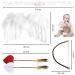 AMOR PRESENT Baby Angel Wings Set | White Newborn Photoshoot Costume with Wings, Headband, Bow, Swords | Photo Prop Outfit 0-18 Months - Buy Online on SooperMarket.com