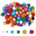 Colored Glitter Pompom Balls - 270pcs DIY Craft Supplies for Christmas Decor - Buy Online on SooperMarket.com