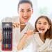 Calakono Soft Bamboo Toothbrush Set for Adults | 5 Black Charcoal Toothbrushes in Various Colors | Eco-Friendly Oral Care - Buy Online on SooperMarket.com