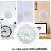 Cabilock Pattern Disc Vintage Decor Astetic Room Decor Wooden Wall Decor Wall Hanging Delicate 20x20cm Grey - Buy Online on SooperMarket.com
