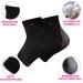 3 Pairs Moisturizing Gel Heel Socks - Soft Open Toe Socks for Dry Skin Care (Black) - International Shipping - Buy Online on SooperMarket.com