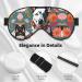 SSIMOO Cattle Dog Floral Print Double-Sided Eye Mask | Soft Light Blocking Sleep Mask for Enhanced Sleep Quality - International Shipping Available - Buy Online on SooperMarket.com