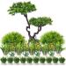 Begondis 25 pieces of plastic aquarium plant tree set plastic flowers Artificial aquatic plants Artificial fish tank plants for aquarium decorations