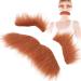 Mustaches Eyebrow Set Self Adhesive Fake Beard and Fake Eyebrow Set False Facial Hair Costume Accessory for Adults Brown